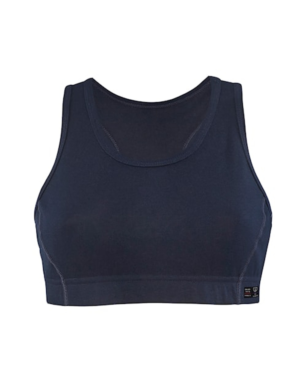 BLAKLADER Underwear | 7203 Womens Navy Blue Underwear Sports Bra with Anti-Flame in Durable Poly/Cotton Blend