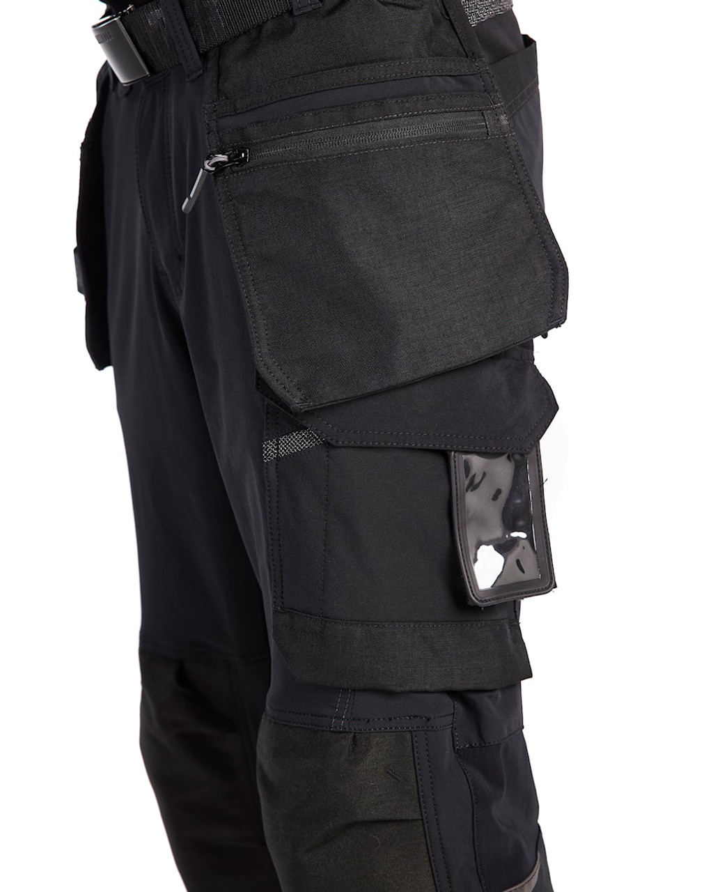 BLAKLADER Shorts 1521 with Kneepad Pockets  for BLAKLADER Shorts | 1521 Mens Craftsman Black Shorts with Kneepad Pockets Holster Pockets 4-Way Stretch that have Configuration available in Carpentry