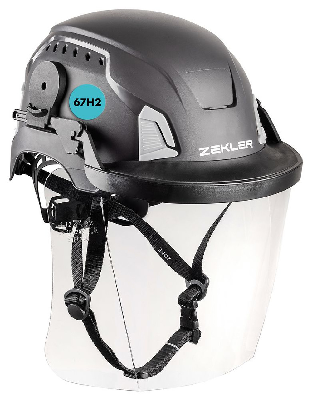 ZEKLER Face Protection | 67H2 Face Protection Polycarbonate Face Visor in Helmet Version