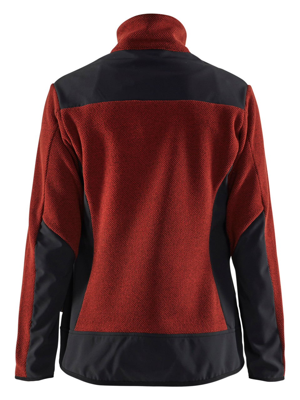 BLAKLADER Fleece Jacket 5943 Womens Red and Black featuring a comfortable fleece design, reinforced sections, and adjustable hem, this jacket is perfect for active wear and everyday use.