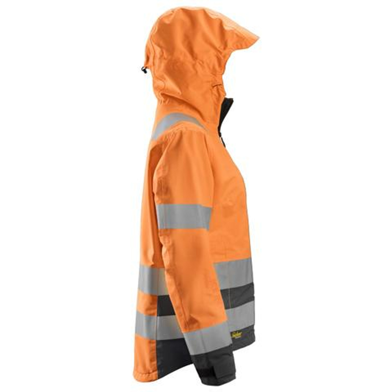 SNICKERS Jackets | Womens 1347 Hi Vis Orange/Steel Grey Waterproof Shell Jackets with Reflective Tape
