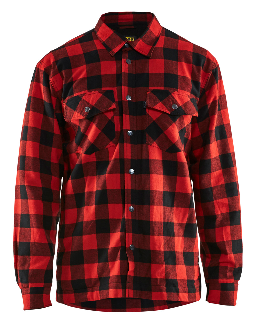 Designed for professional carpenters, the BLAKLADER Shirts in Red / Black pair premium Cotton fabric with integrated Long Sleeves, earning them a spot among the best carpenter shirts available.