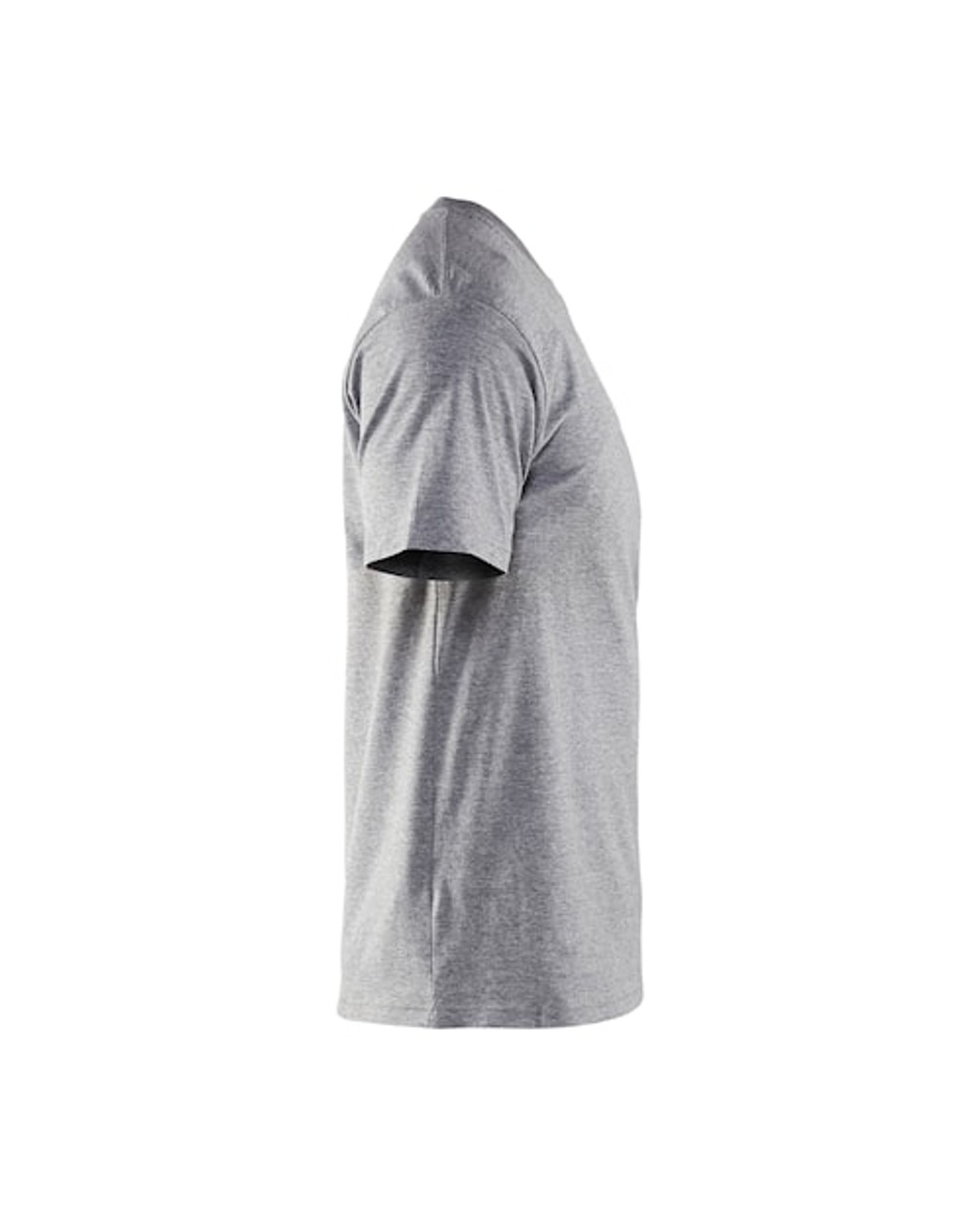 The Blaklader t-shirt in Grey Melange is a stylish choice for work and leisure, featuring Round Neck and Classic Fit for added appeal.