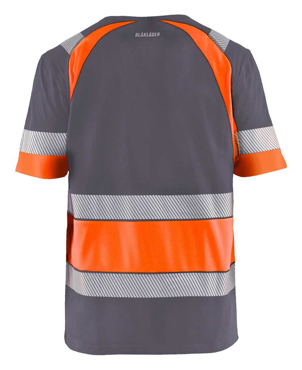 BLAKLADER  T-Shirt  3421  with  for SNICKERS T-Shirt  | 3421  Mid Grey / High Vis Orange T-Shirt with Reflective Tape Cotton that have  available in Australia and New Zealand