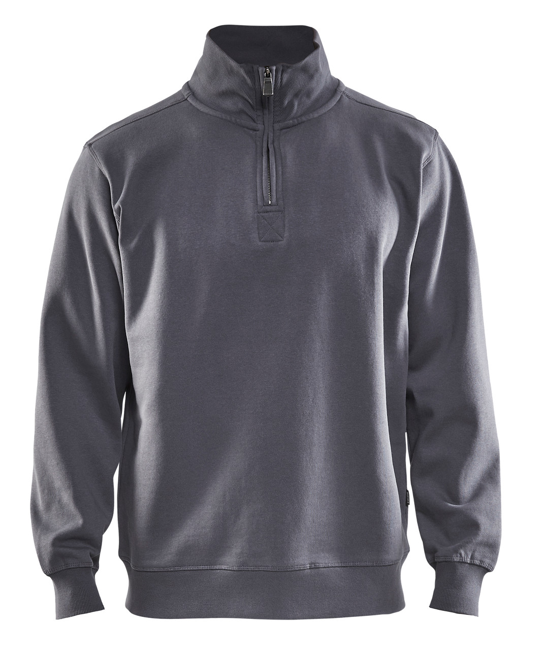 BLAKLADER Pullover | 3365 Grey Pullover with Collar for Uniforming, Heat Transfers in the Construction Industry