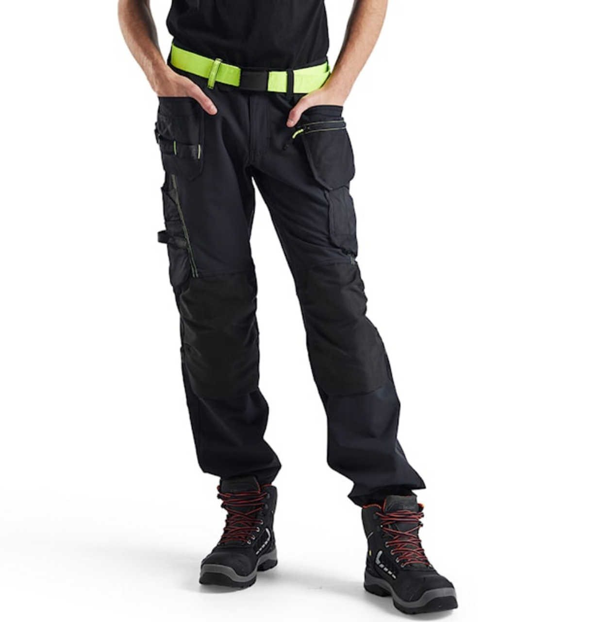 BLAKLADER 1522 Black Trousers with Holster Pockets for the Workers and Electricians in Automotive