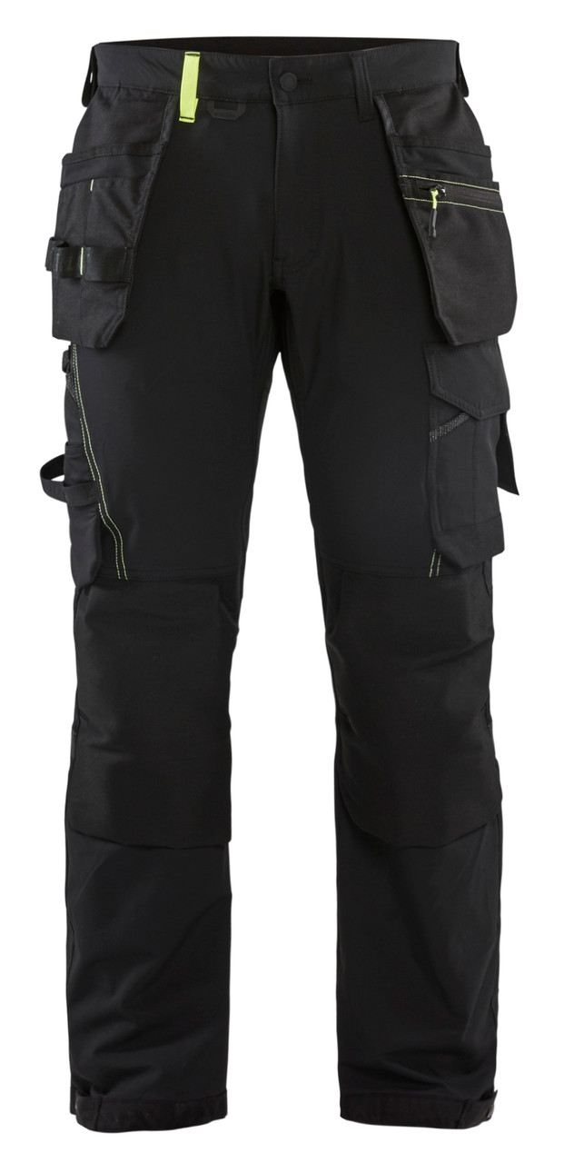 BLAKLADER 1522 Black Trousers with Holster Pockets for the Workers and Electricians in Automotive