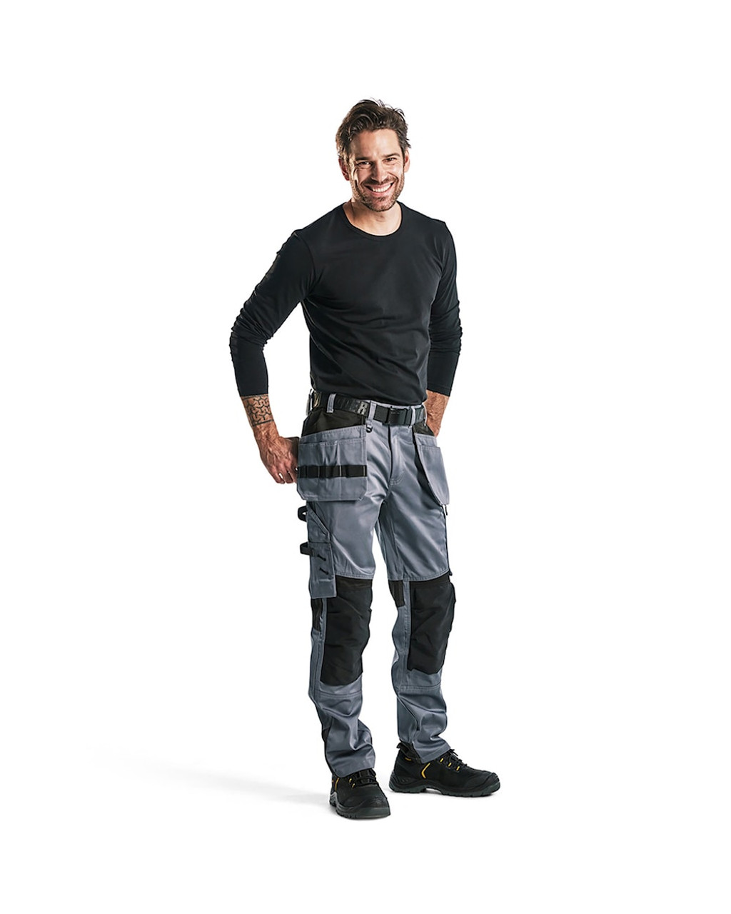 BLAKLADER 1555 Mid Grey Trousers with Holster Pockets for the Construction Industry and Operators in Australia