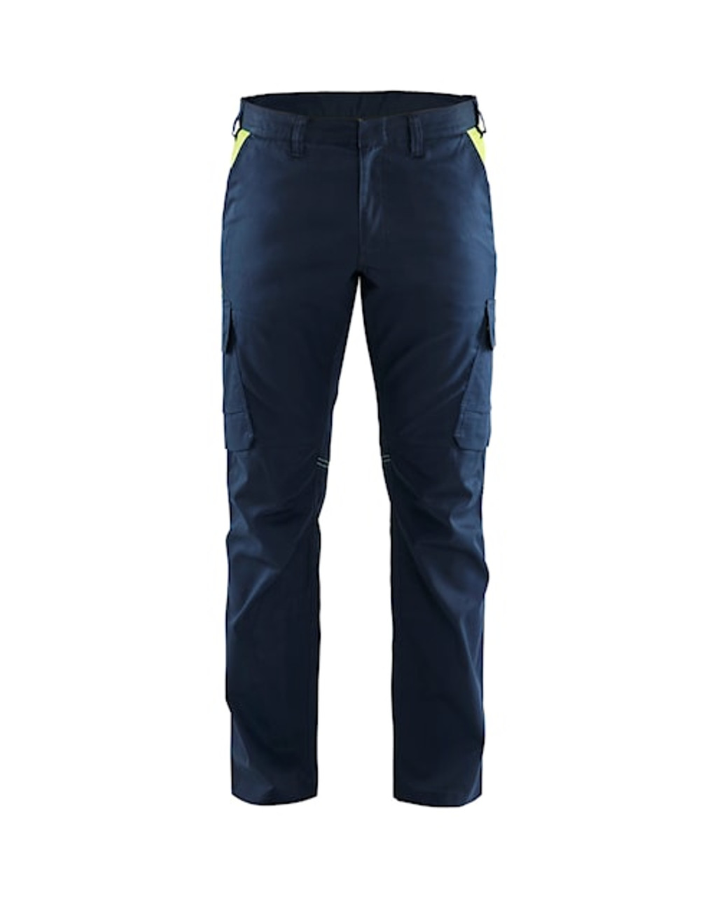 Buy online in Australia BLAKLADER 2-Way Stretch Dark Navy Blue Trousers for Electricians that are looking for comfortable work trousers.