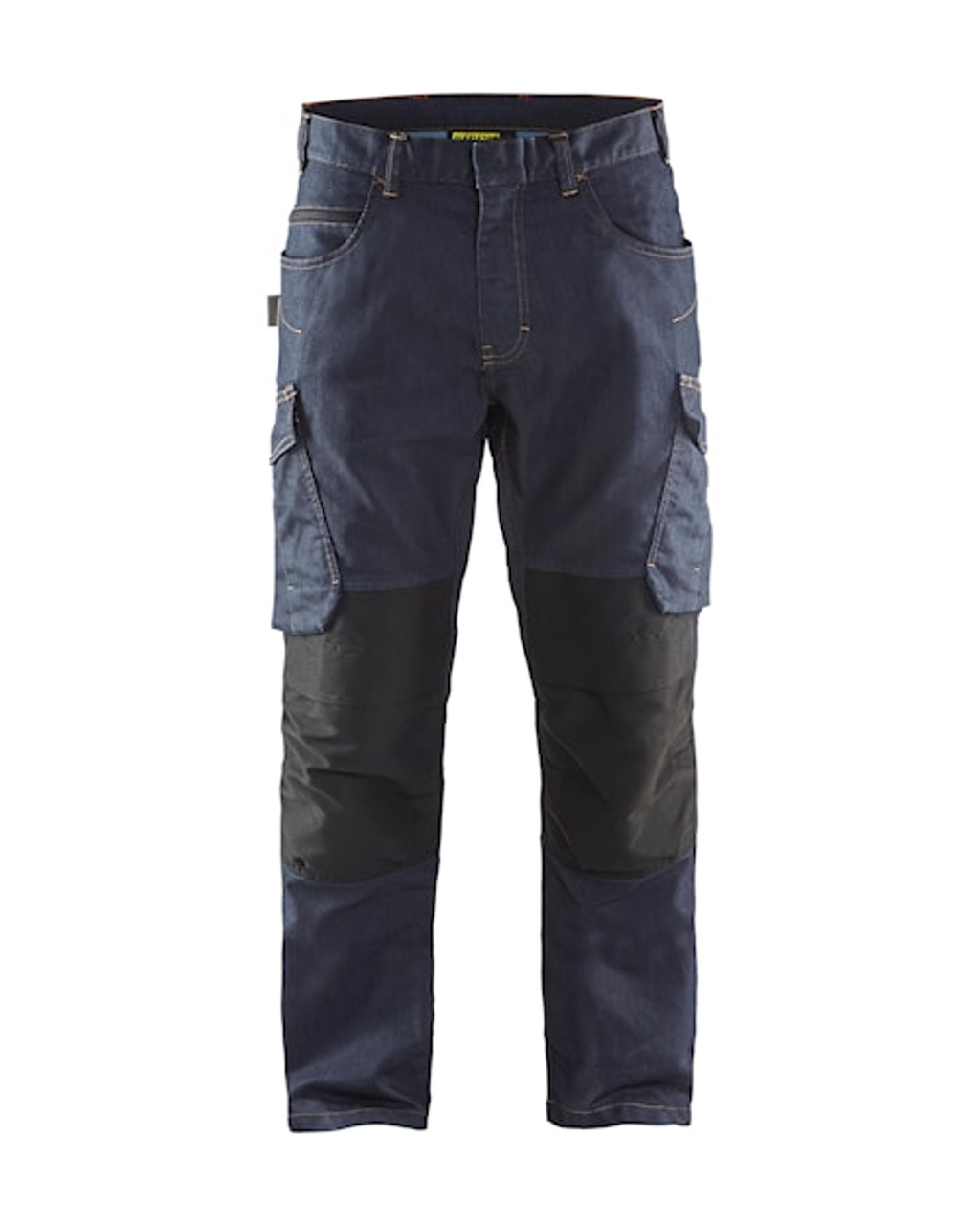 BLAKLADER Trousers 1497 with Kneepad Pockets  for BLAKLADER Trousers | 1497 Mens Service Navy Blue Trousers with Kneepad Pockets and Denim with Stretch that have Configuration available in Carpentry