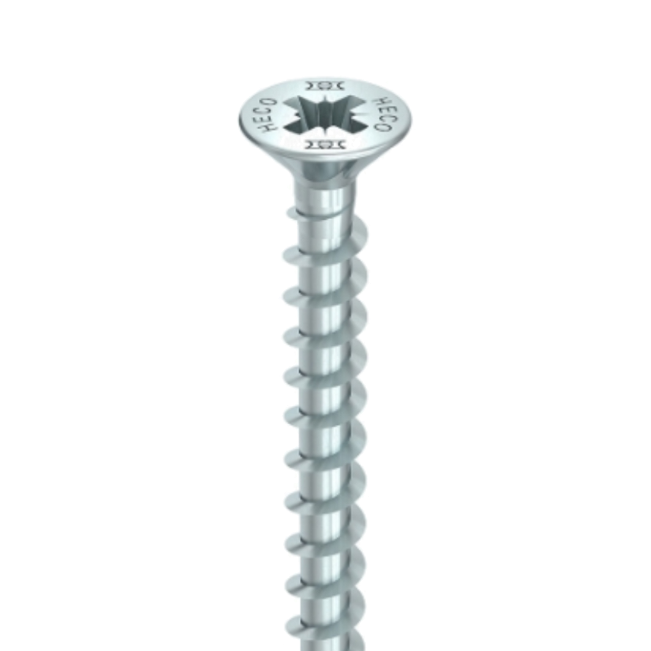 HECO Countersunk Head Screws | 5mm Silver Zinc Full Thread with PZ Drive for Woodworking Screws, Cabinetry Screws and Fasteners