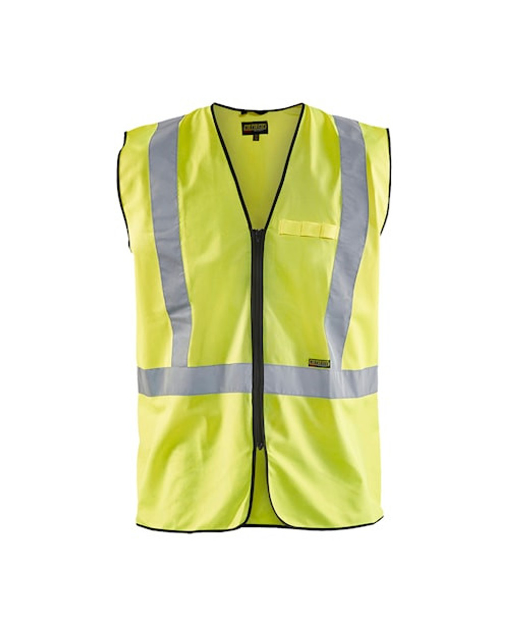 BLAKLADER Vest | 3029 Neutral Vest with Reflective Tape + VISITOR Print for Plumbers, Carpenters, Electricians in the Construction Industry
