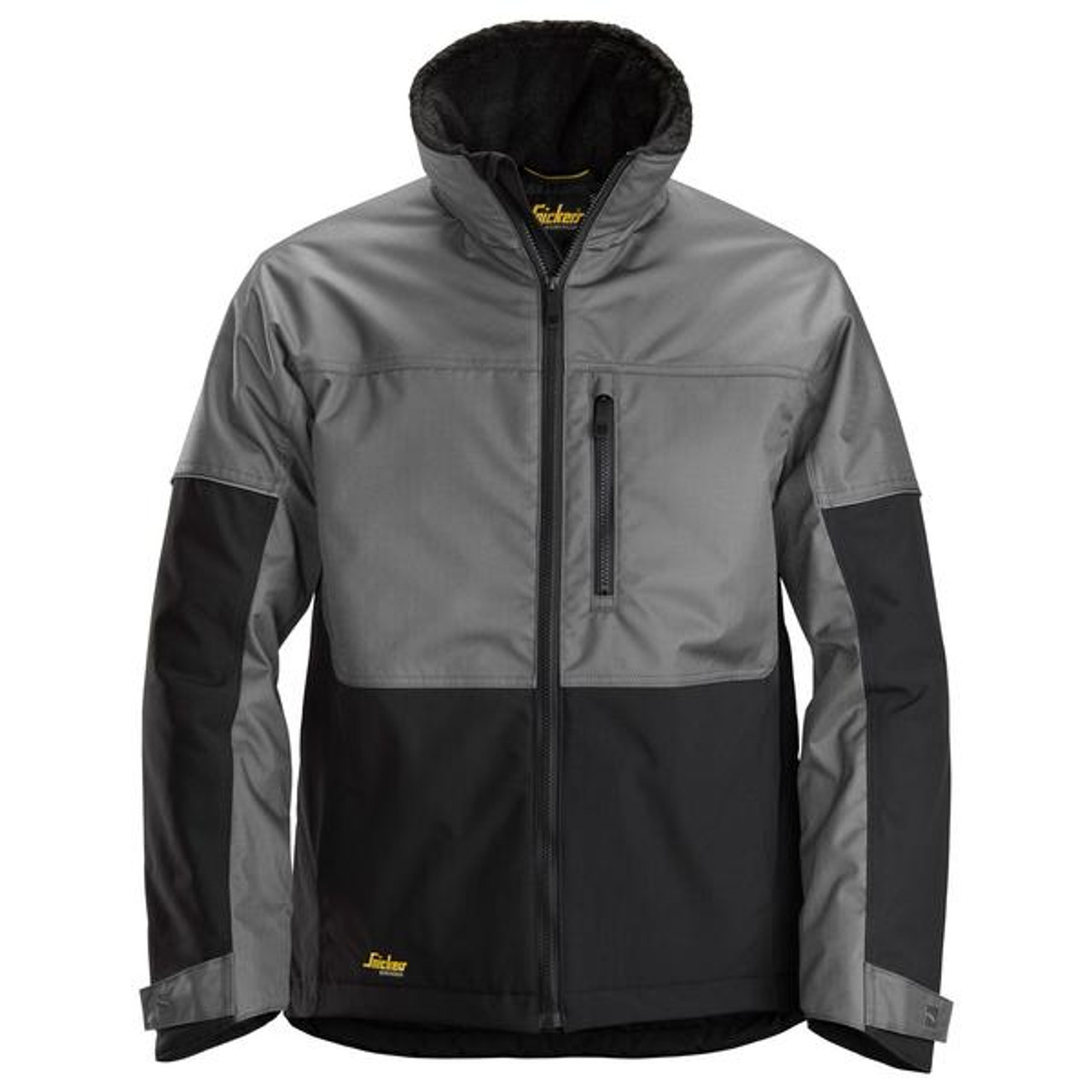 SNICKERS Jacket | Mens 1148 Grey/Black Lined Winter Jackets with Insulation