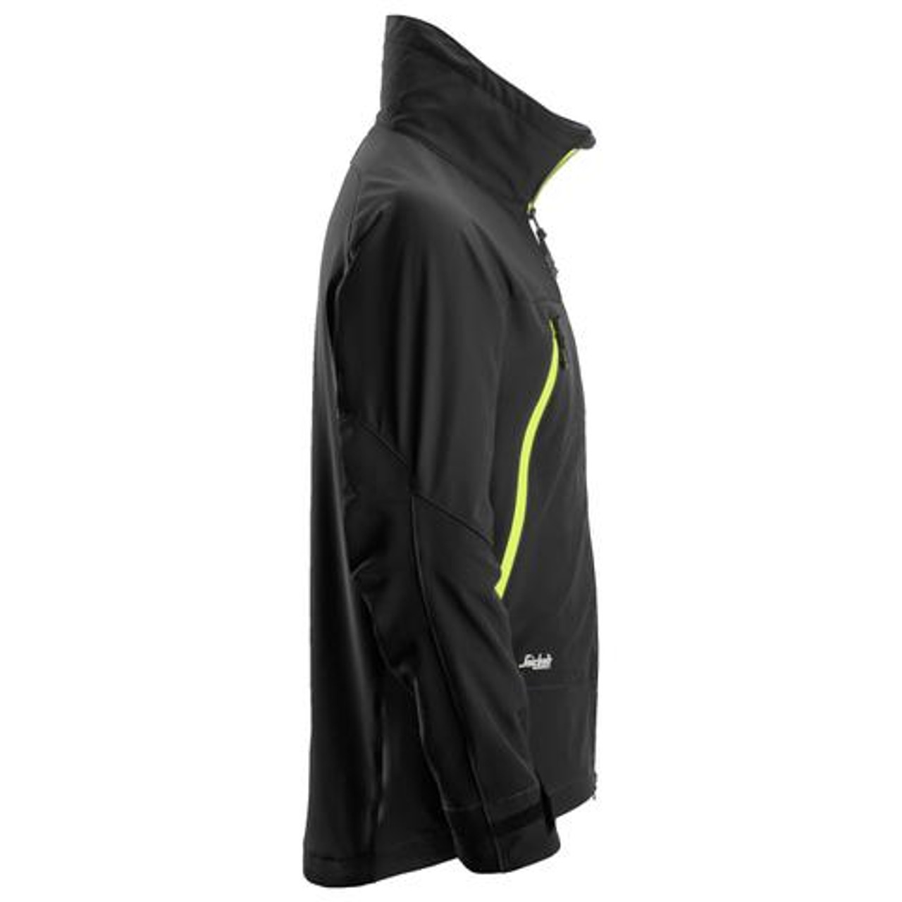 SNICKERS Softshell Black  Jacket  for Electricians that have Full Zip  available in Australia and New Zealand