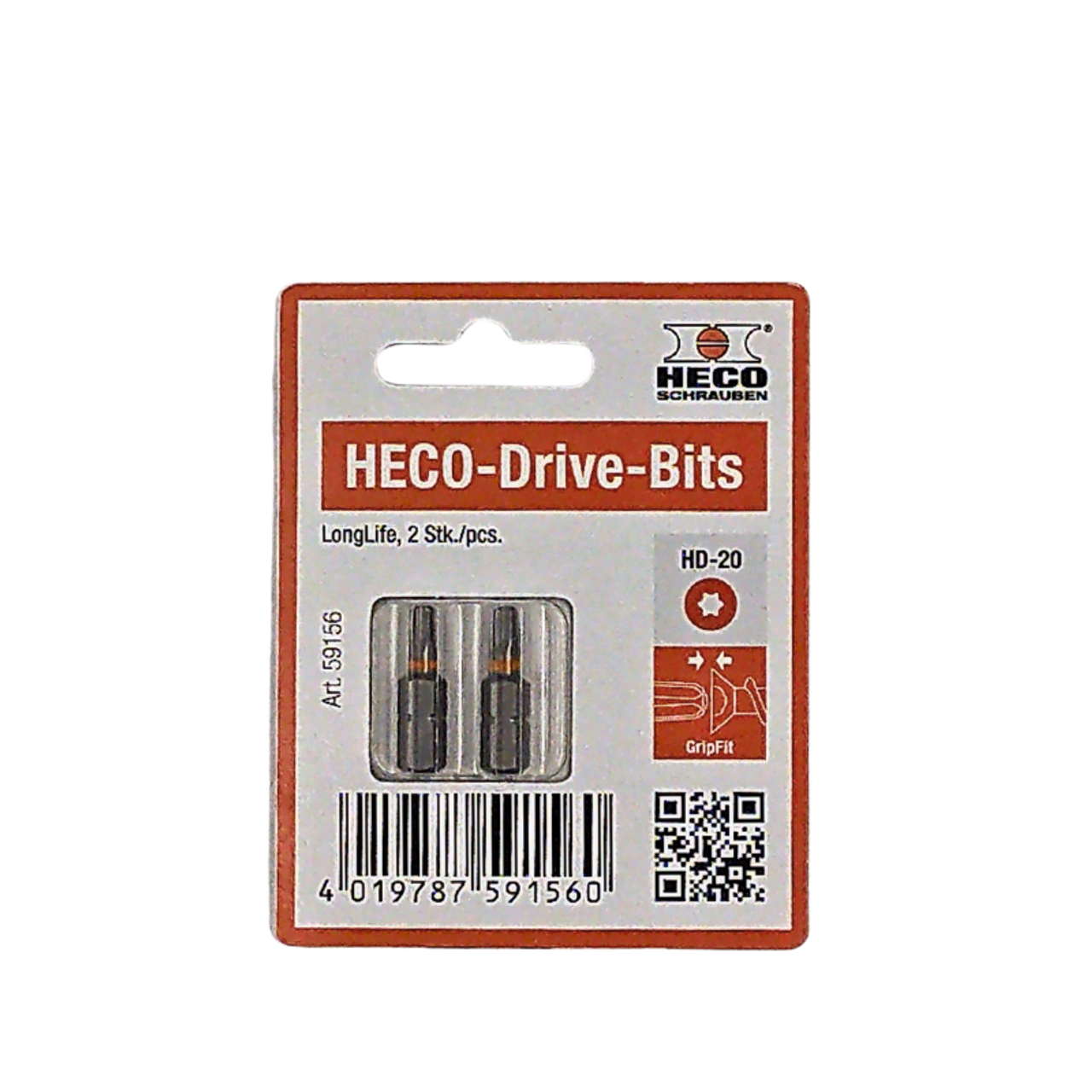 HECO Schrauben Drive Bits | Pack of 2 T20 / HD20 Drive Bits with Torx Drive for Deck Building, Carpentry in Melbourne, Sydney and Brisbane.