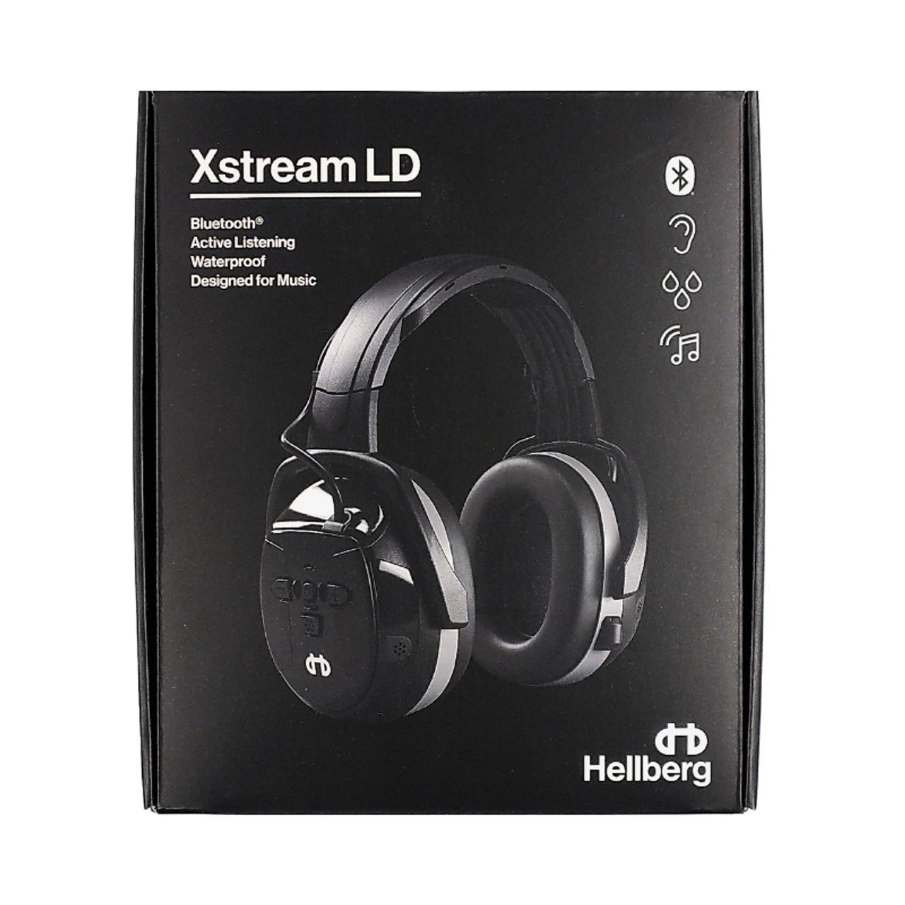 HELLBERG Ear Muffs | Xstream LD Class 2 Waterproof, Active Monitoring and Bluetooth Earmuffs  with Headband