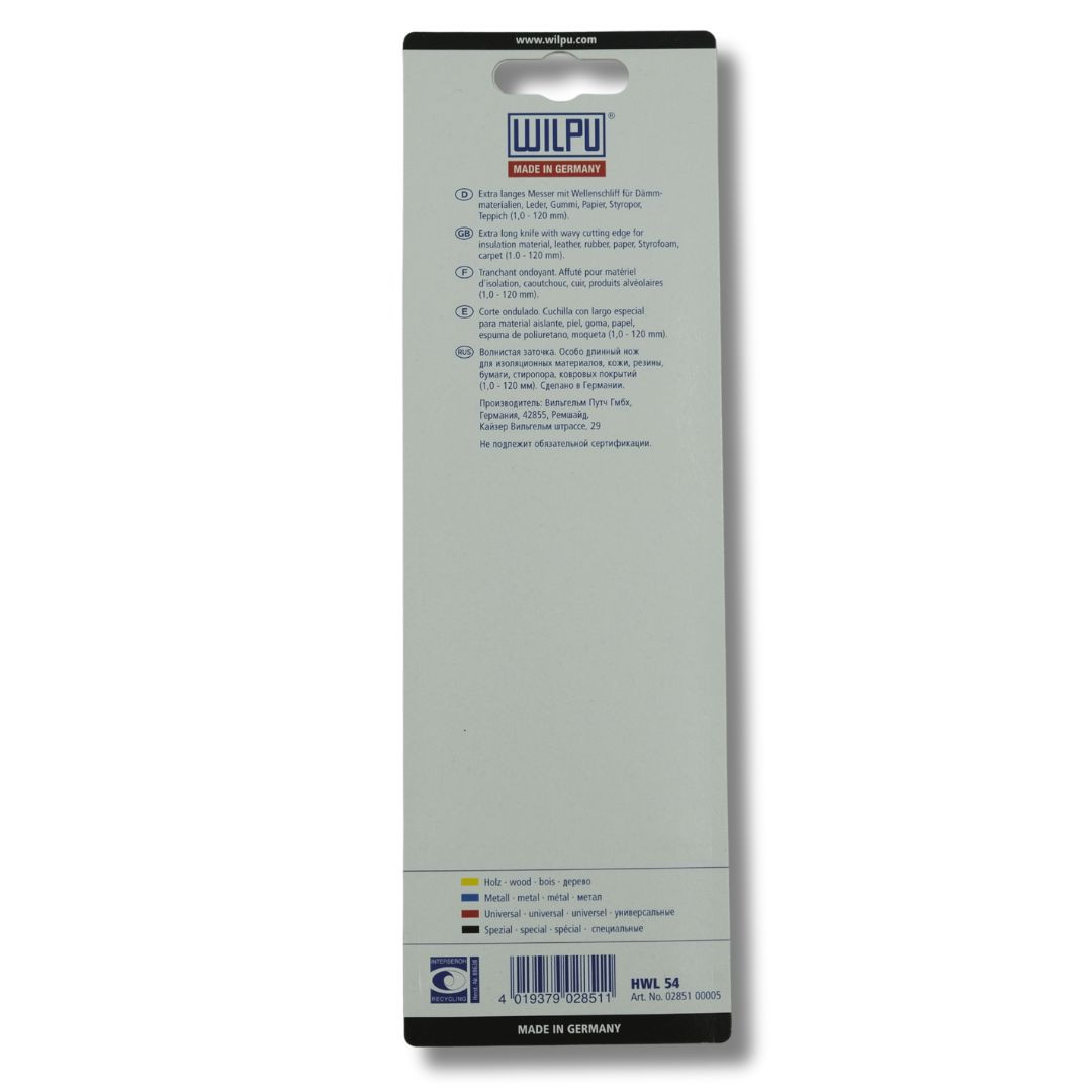 WILPU HWL 54 180mm Insulation Jigsaw Blade for Rubber