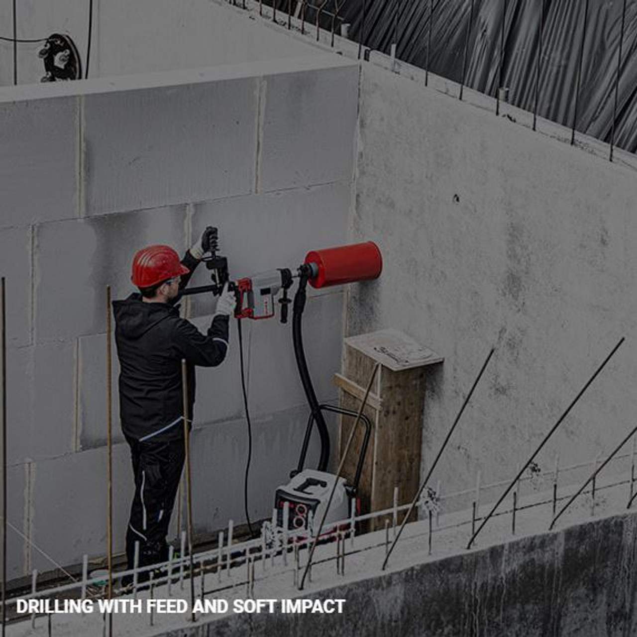 Discover the DUSS DIA 200 HWS Dry 2000W Core Drill for Wall Mounted applications