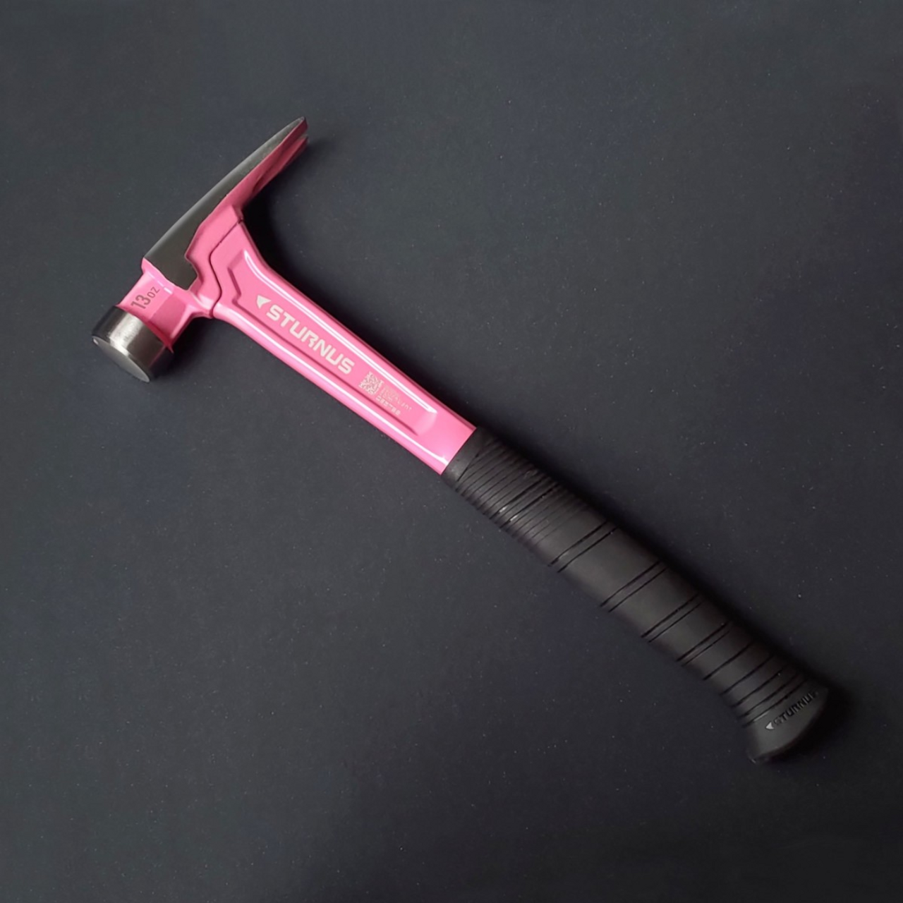 STURNUS Hammer | VELOCITY Smooth Face Pink Hammer 13oz with Short Handle