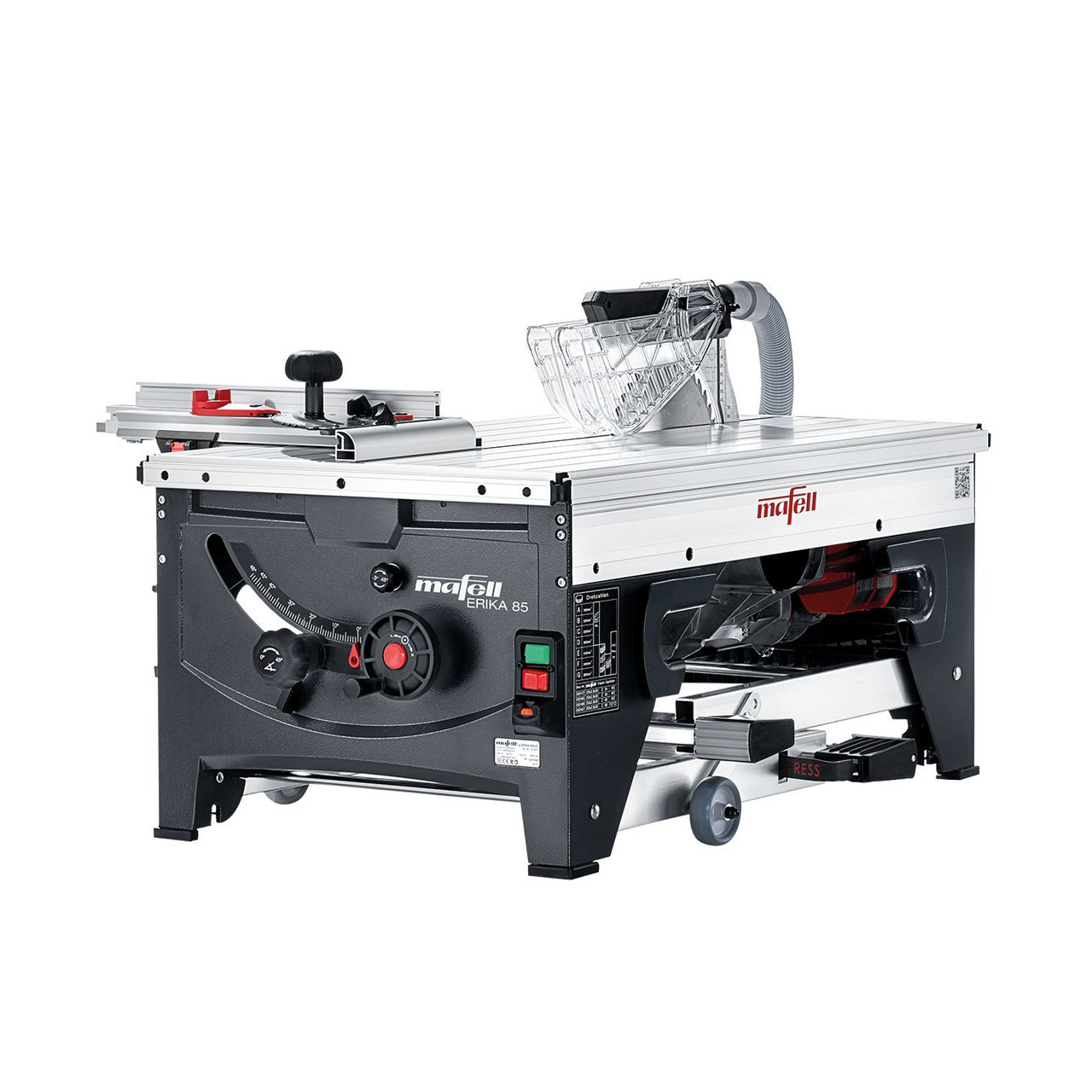 The MAFELL ERIKA 85 Pull-Push Saw is a powerful and versatile carpentry tool designed for precision cutting in various materials.