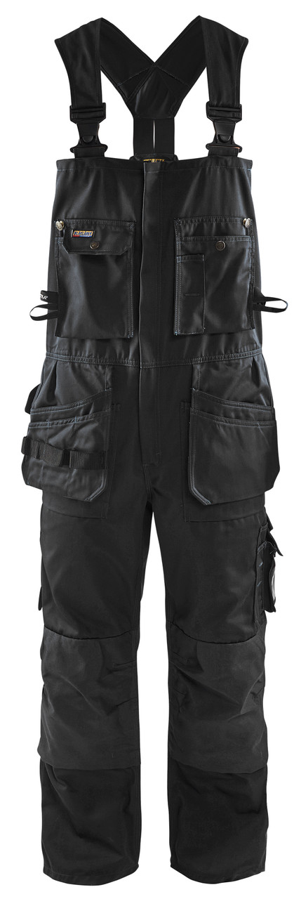 BLAKLADER Durable Poly/Cotton Blend Black Overalls for Carpenters that have Holster Pockets  available in Australia and New Zealand