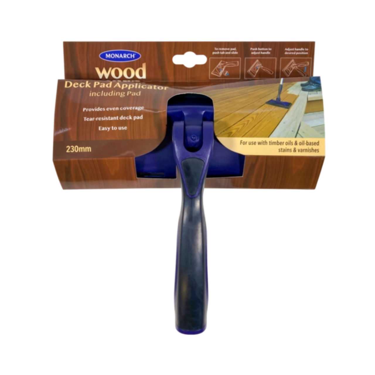 MONARCH Wood Care | 230mm Deck Applicator  for Decking Oil