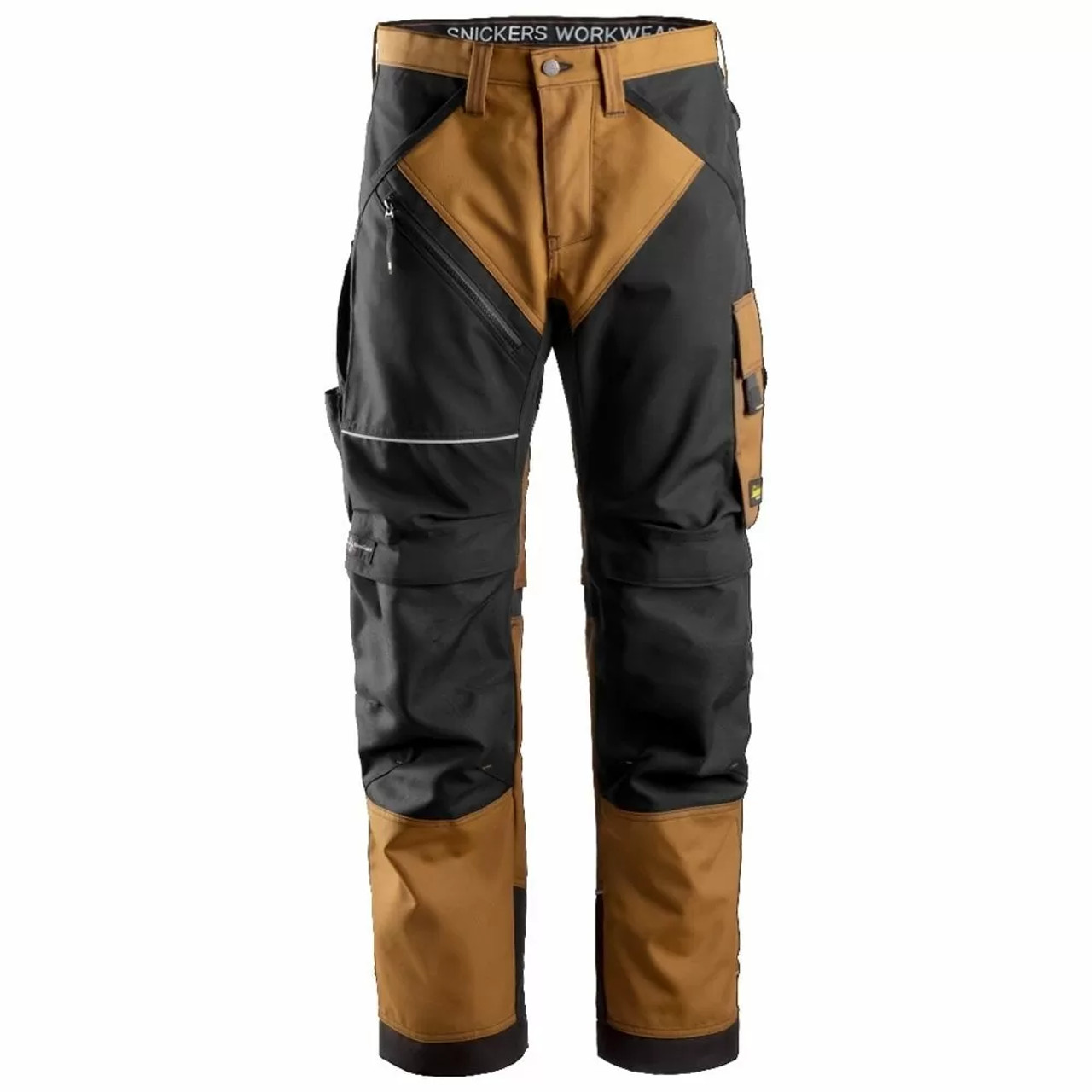 SNICKERS Trousers 6303 Brown RuffWork Canvas + Work pants with easy-to-access holster pockets with zipped compartment