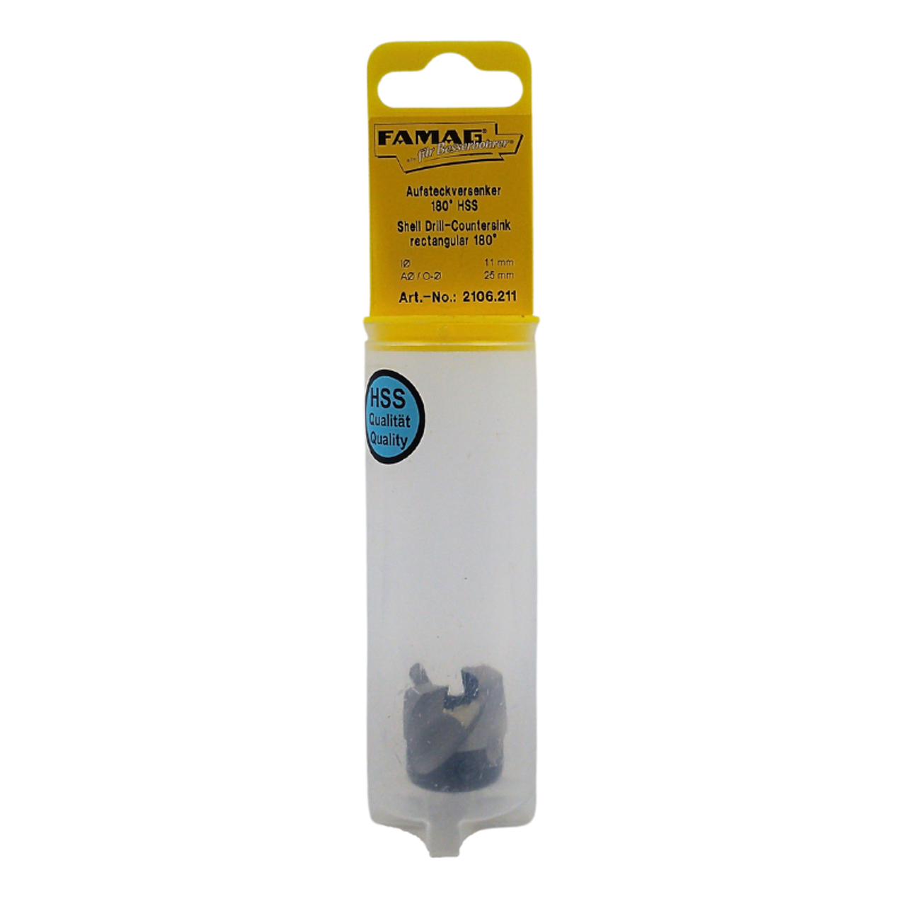 FAMAG Shell Countersink is designed for use with 11mm drill bits.