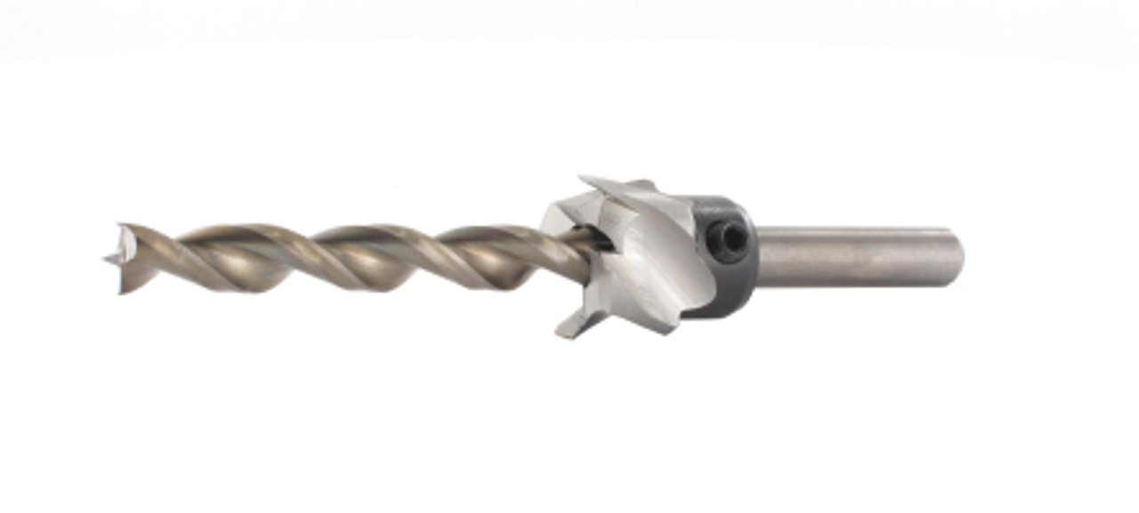 This specialized countersink allows for straight countersinking at a 180° angle.