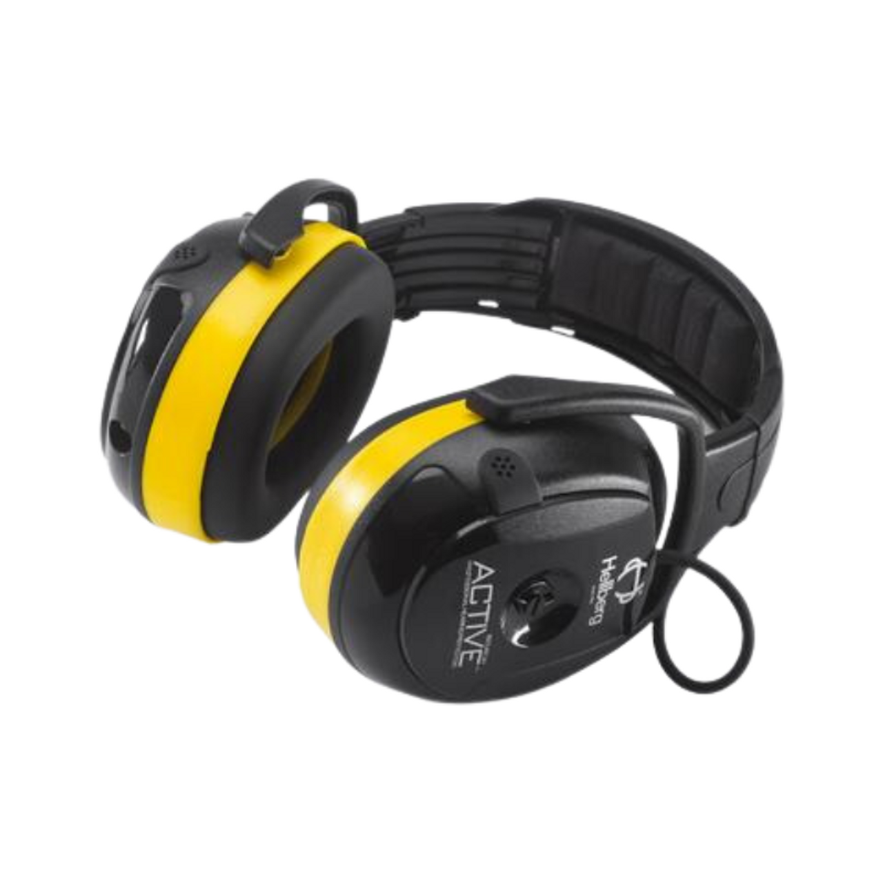 HELLBERG Ear Muffs | ACTIVE Class 2 AUX Input, Active Monitoring Earmuffs  with Headband for Excavator Operators, Landscapers and Rail Industry