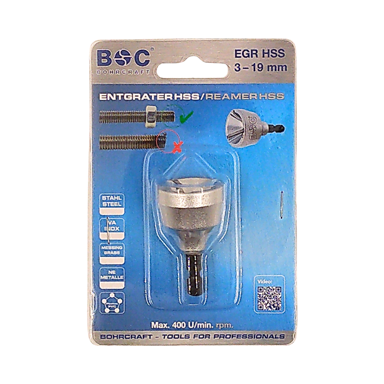 BOHRCRAFT Reamer | Supplier of 1648 HSS Bolt Thread Reamer  for 3-19mm, Damaged Bolts, Screws and Fasteners, Metalworking, Steel Fabrication and Workshops