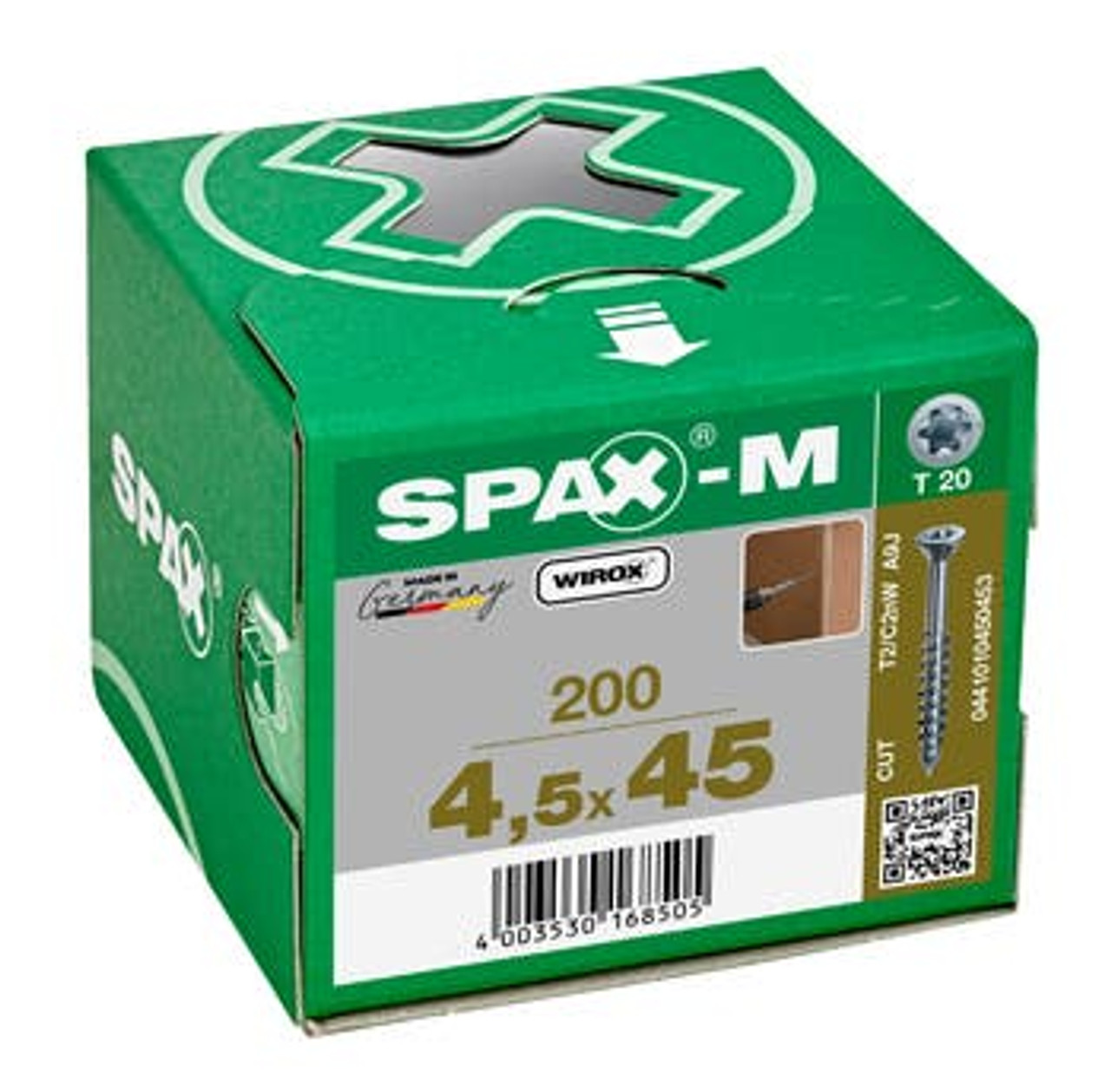 SPAX MDF Screws | 4.5mm T20 Countersunk Head MDF Screws with Partial Thread in WIROX