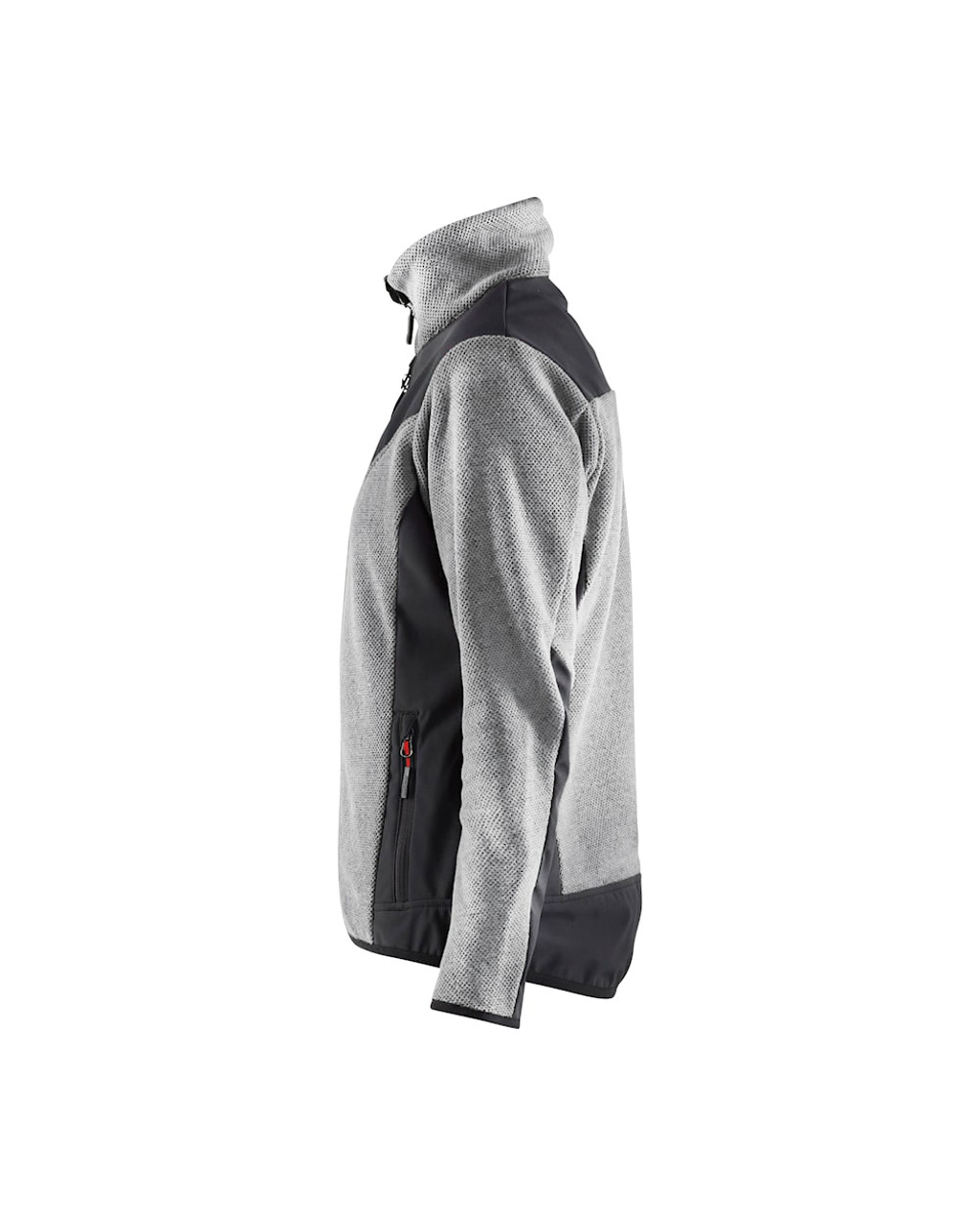 BLAKLADER Jacket | 5943 Womens Grey Melange /Black Jacket Knitted with Full Zip in Polyester Fleece