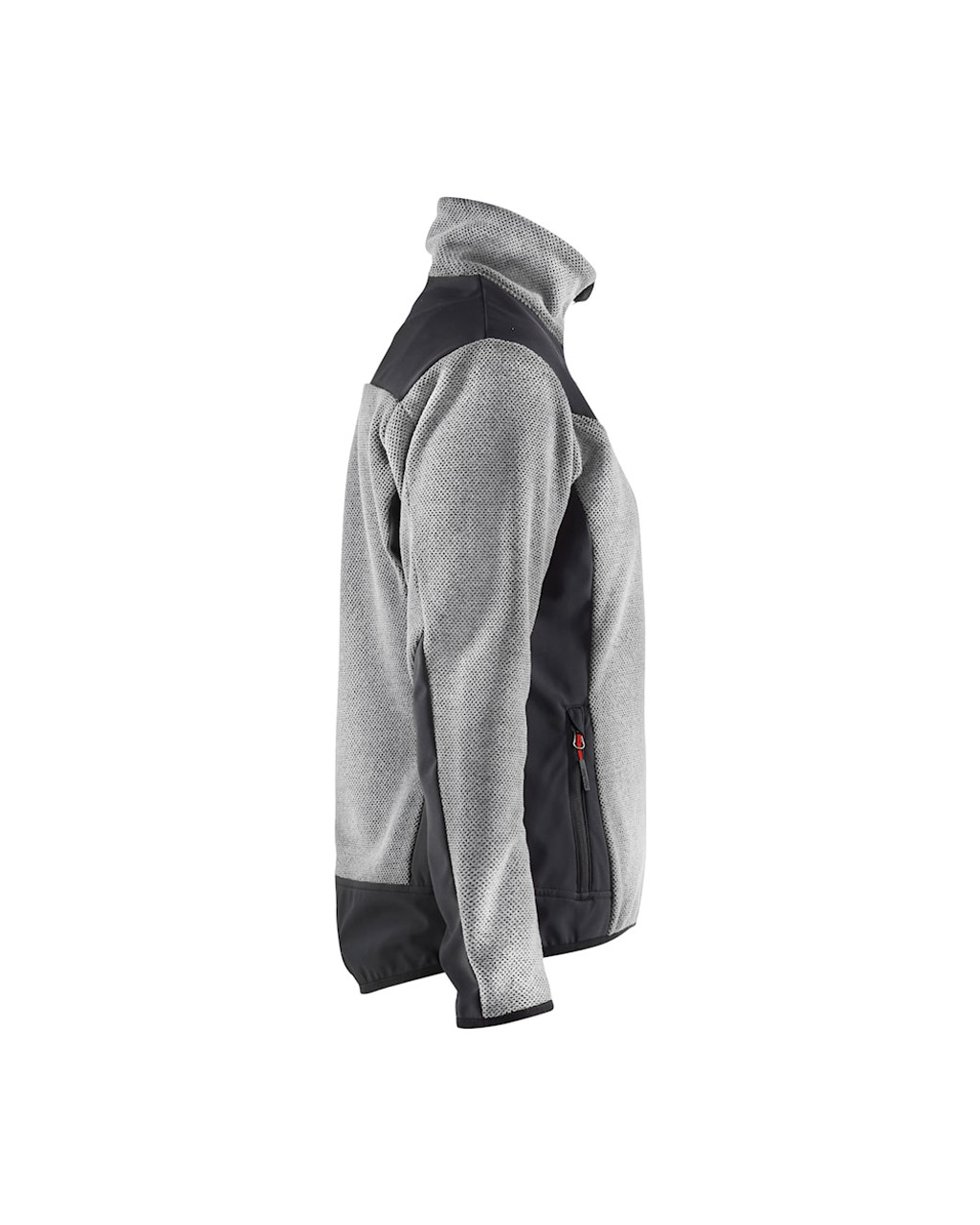 BLAKLADER Jacket | 5943 Womens Grey Melange /Black Jacket Knitted with Full Zip in Polyester Fleece