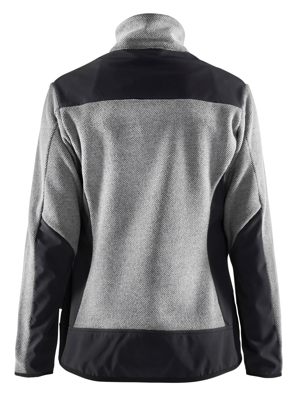 BLAKLADER Jacket | 5943 Womens Grey Melange /Black Jacket Knitted with Full Zip in Polyester Fleece