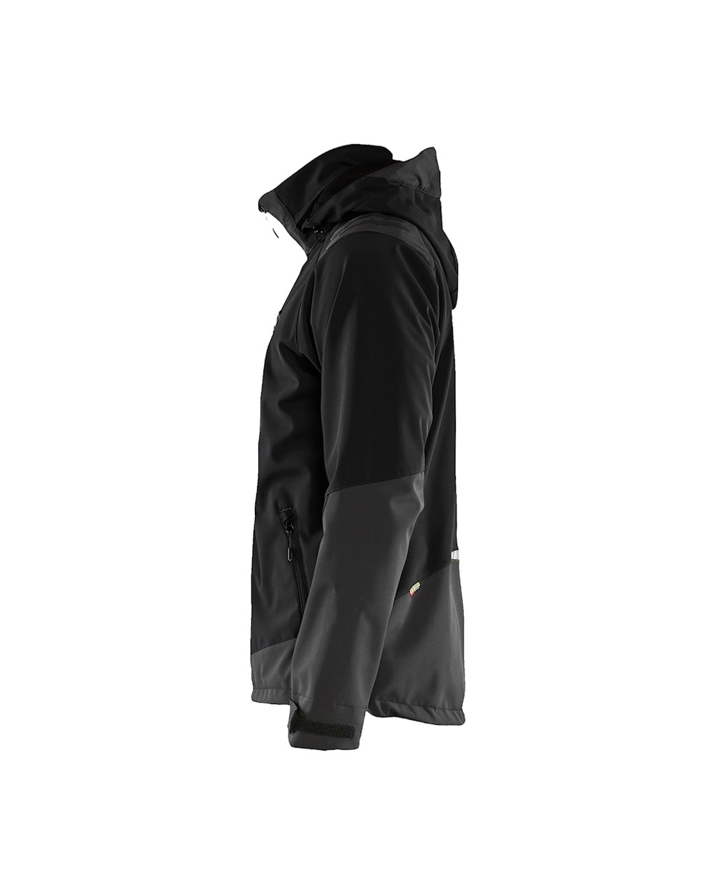 BLAKLADER Softshell Black  Jacket  for Carpenters that have Full Zip Waterproof  available in Australia and New Zealand