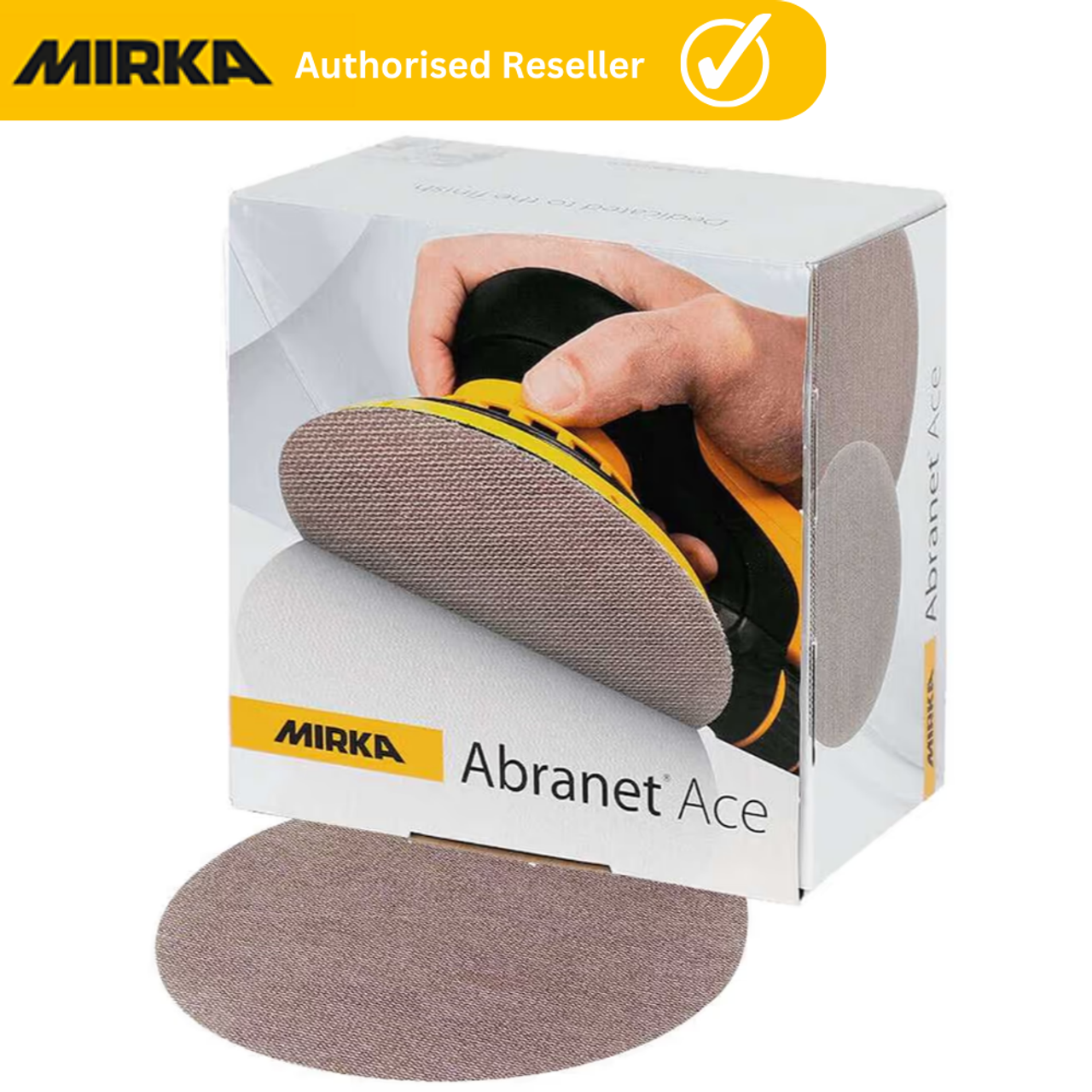 Abranet® Classic Ø 150 mm Grip sanding pad in grits 80, 240, and 320 Abranet® Classic Ø 150 mm Grip sanding pad in grits 80, 240, and 320