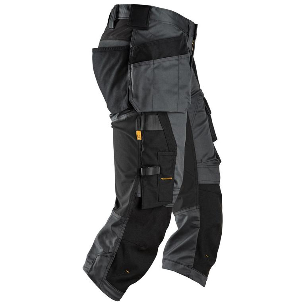 SNICKERS Shorts | 6142 Allround Work Steel Grey Pirates Shorts with Kneepad Pockets with Holster Pockets Cordura with Stretch