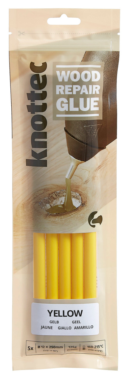 KNOTTEC Adhesives  Wood Repair with  for KNOTTEC Adhesives | Wood Repair yellow Therm Melt Adhesives  in Pack of 5 sticks that have Therm Melt  available in Australia and New Zealand