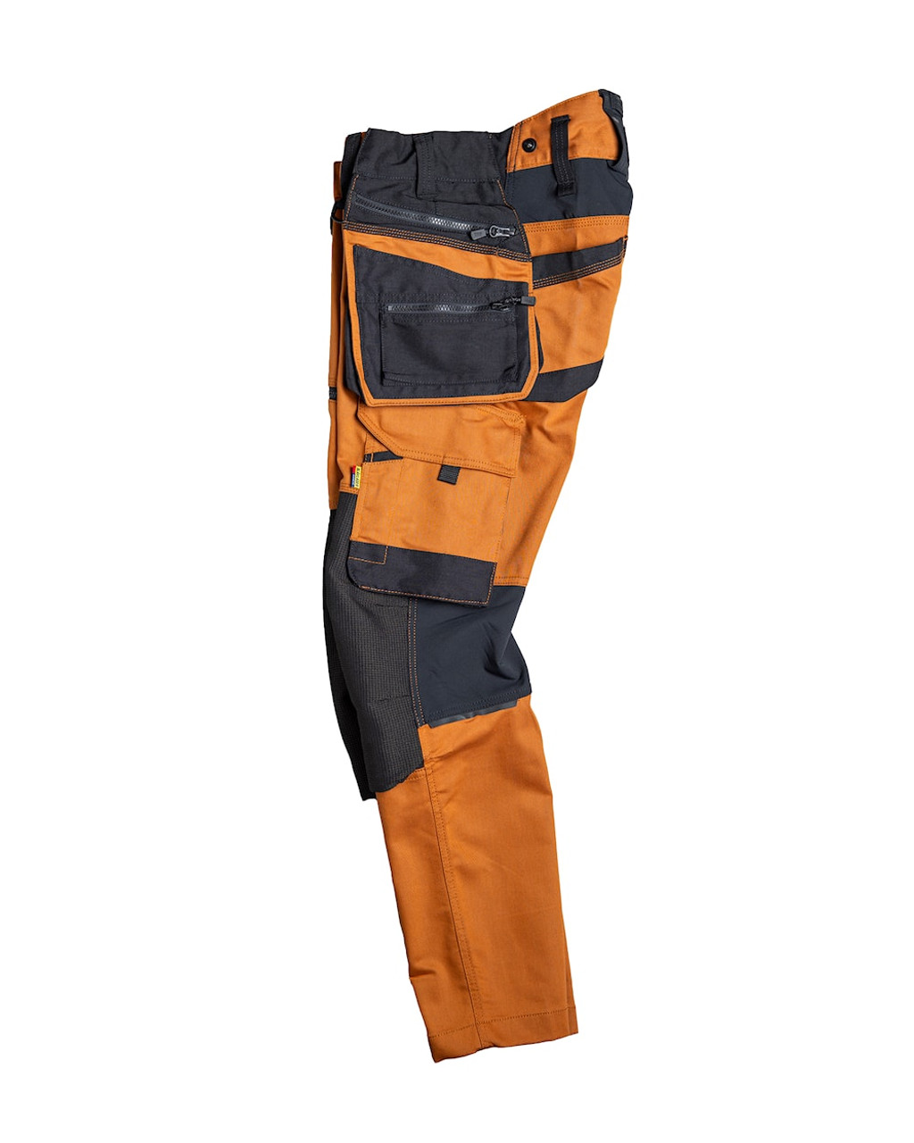 BLAKLADER Trousers | 1970 Craftsman Brown Rust Trousers with Holster Pockets and Kneepad Pockets in Cordura with Stretch