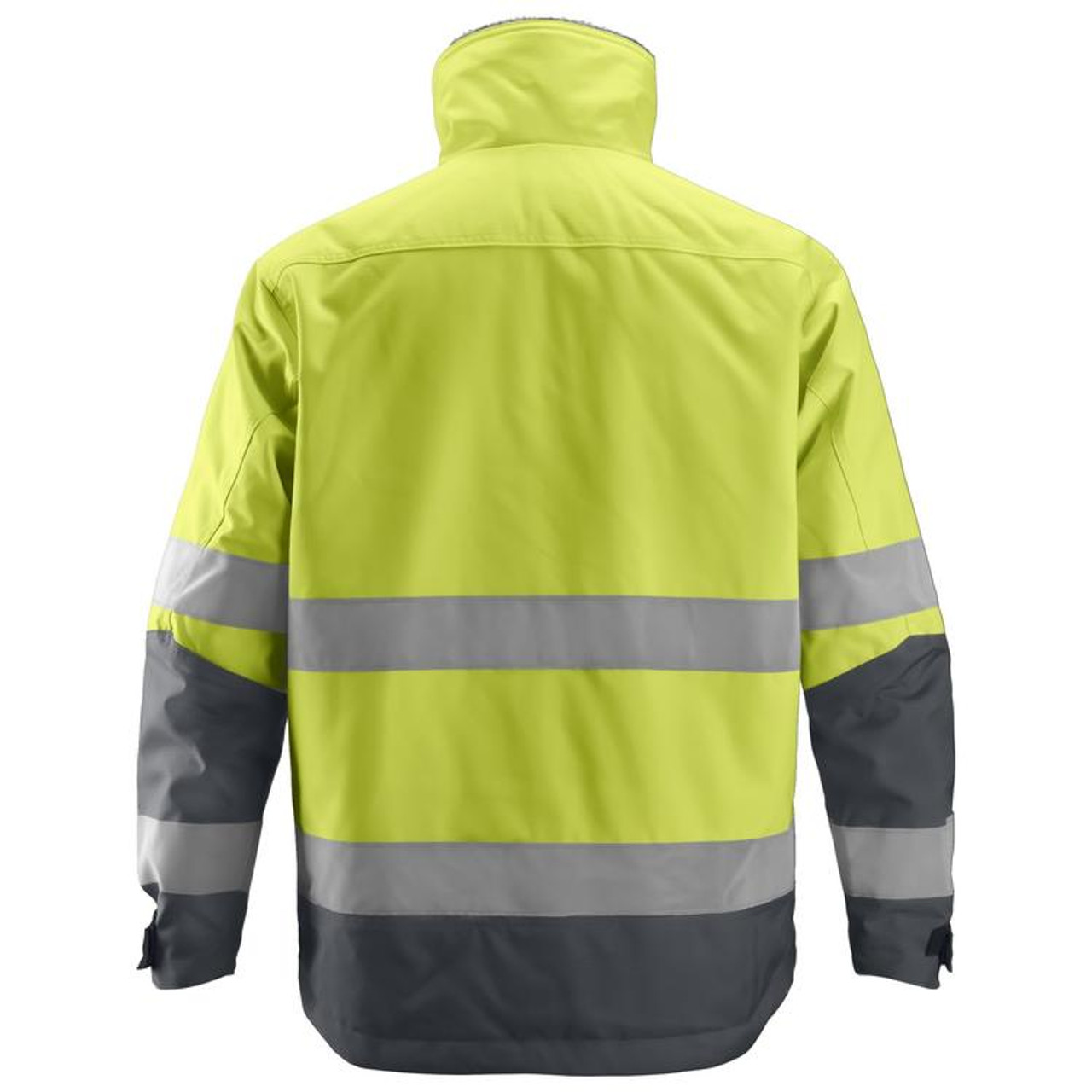 SNICKERS Polyester High Vis Yellow Jacket for Electricians that have Full Zip Reflective Tape  available in Australia and New Zealand