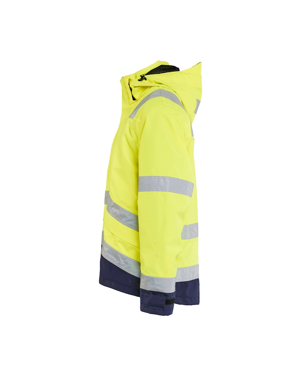BLAKLADER 4837 High Vis Yellow Rain Jacket Reflective Tape