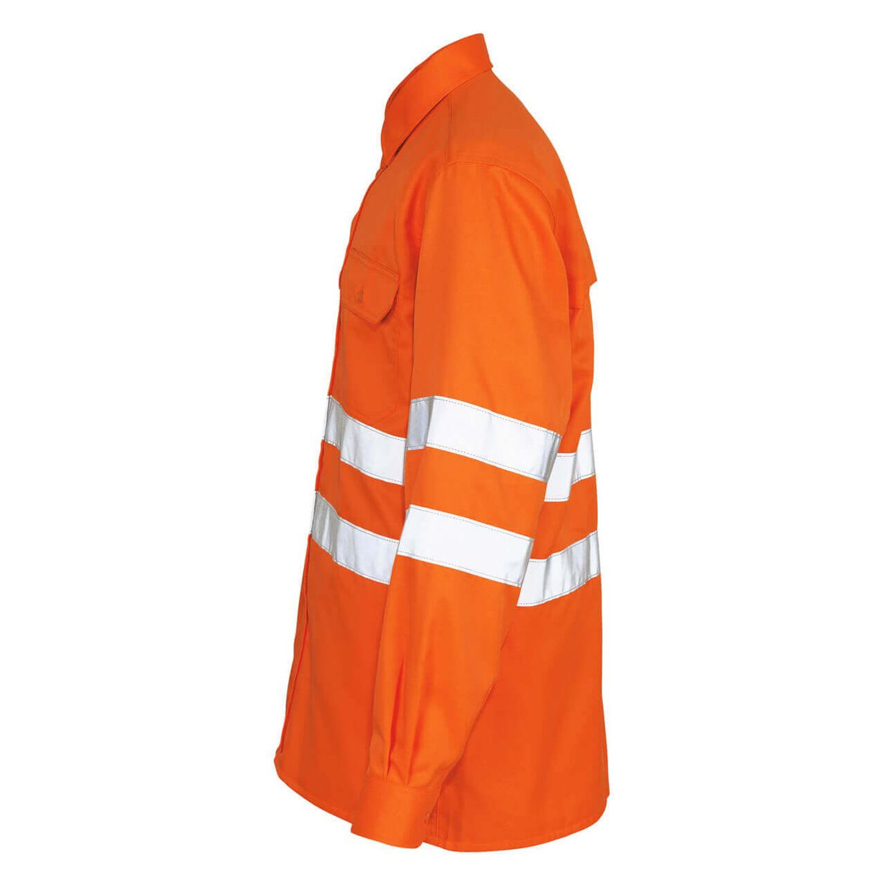MASCOT Shirt | 06004 High Vis Orange Shirt with Reflective Tape in Durable Poly/Cotton Blend