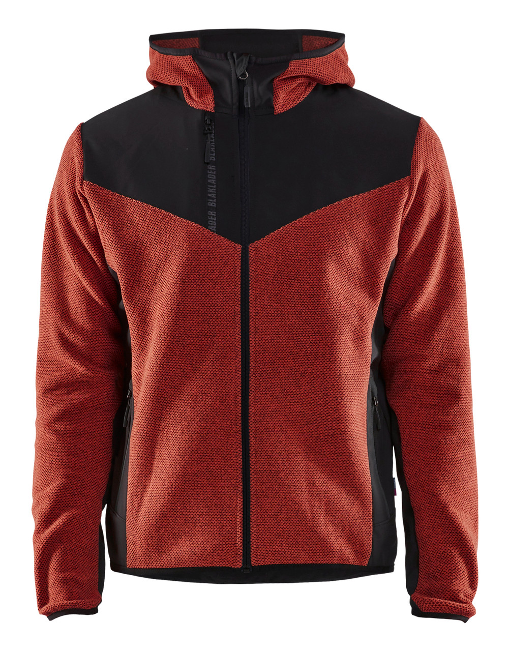 BLAKLADER Hoodie  Jacket 5940 Burned Red Sweater Jacket Full Zip Knitted Softshell