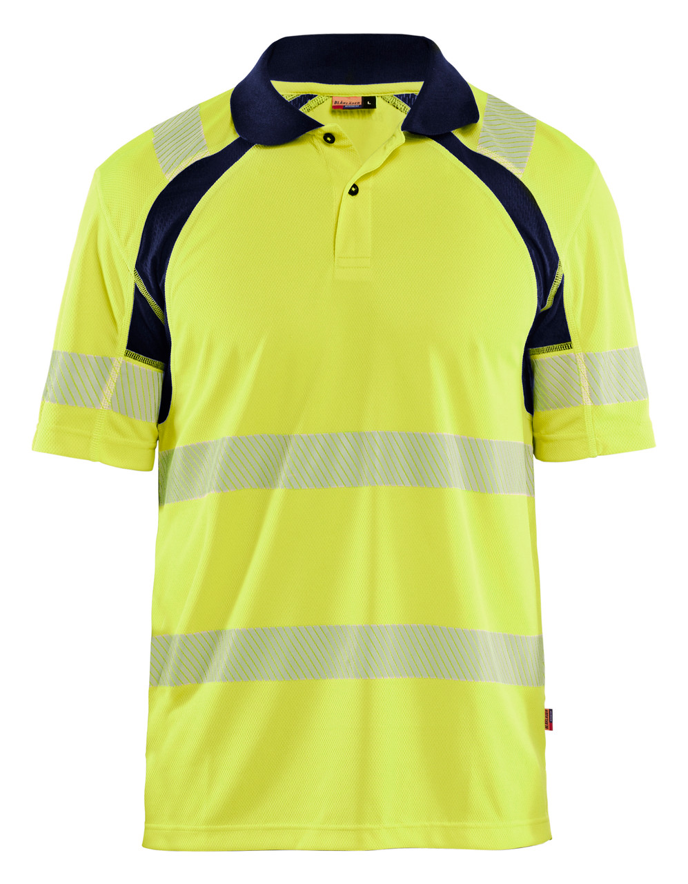 Enhance your outdoor work experience with the BLAKLADER 3595 High Vis Yellow UV Protection Profile Polo.