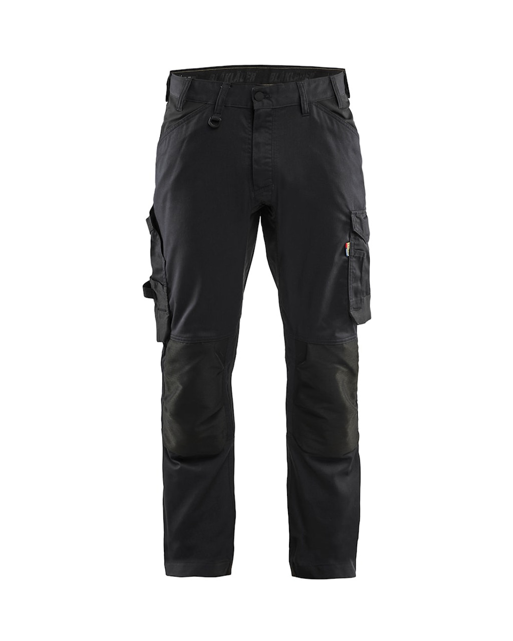 BLAKLADER Trousers | 1751 Craftsman Black Trousers with Kneepad Pockets in 2-Way Stretch
