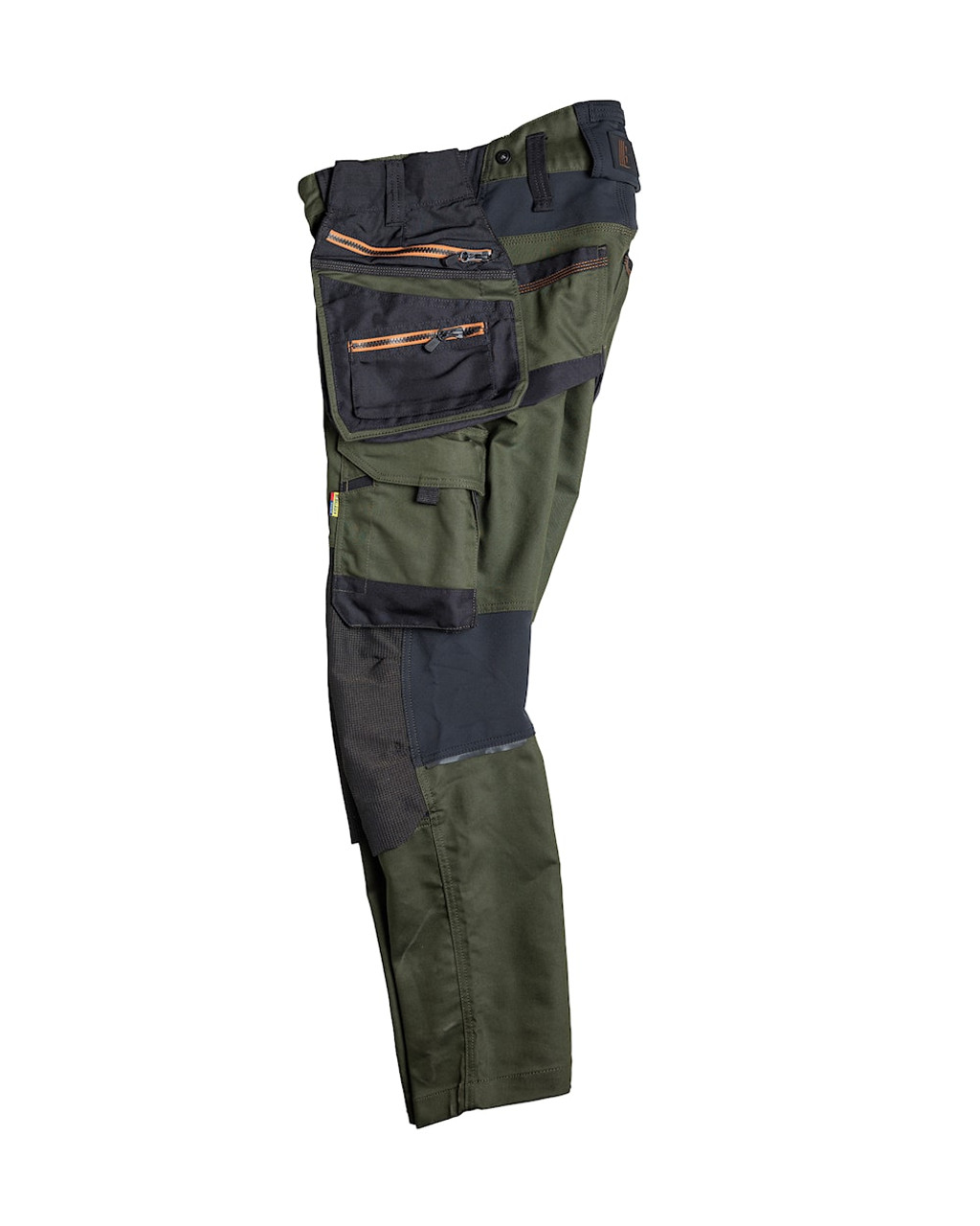 BLAKLADER Trousers | 1970 Craftsman Forest Green / Rust Trousers with Holster Pockets and Kneepad Pockets in Cordura with Stretch BLAKLADER Trousers | 1970 Craftsman Forest Green / Rust Trousers with Holster Pockets and Kneepad Pockets in Cordura with Stretch