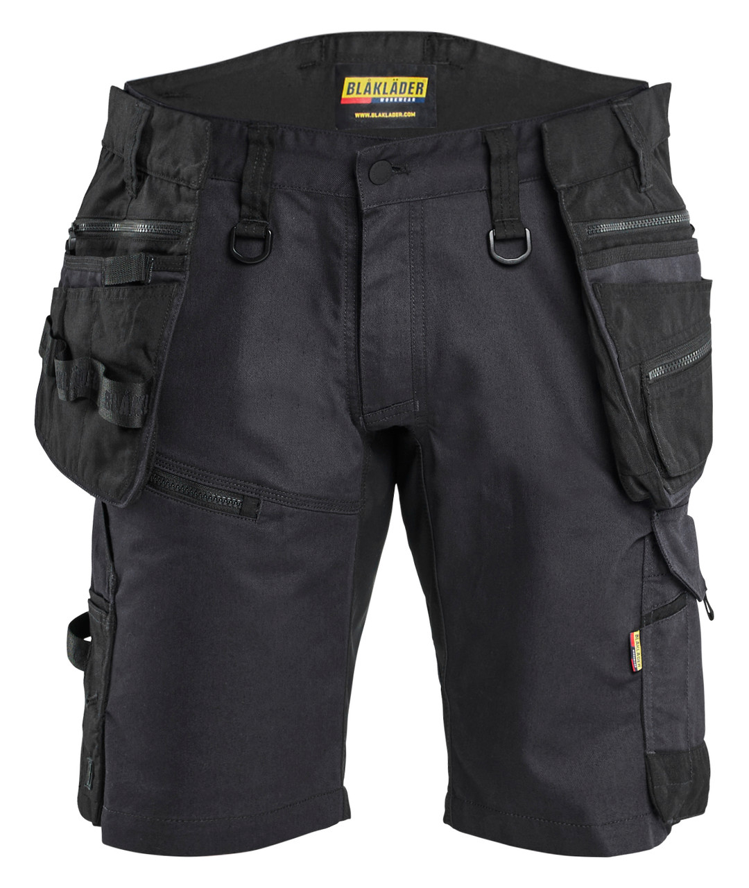 BLAKLADER 1972 Craftsman Black work Shorts with Holster Pockets in Cordura with Stretch BLAKLADER 1972 Craftsman Black work Shorts with Holster Pockets in Cordura with Stretch