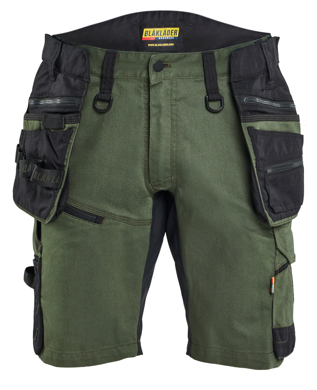 BLAKLADER 1972 Craftsman Forest Green work Shorts with Holster Pockets in Cordura with Stretch BLAKLADER 1972 Craftsman Forest Green work Shorts with Holster Pockets in Cordura with Stretch