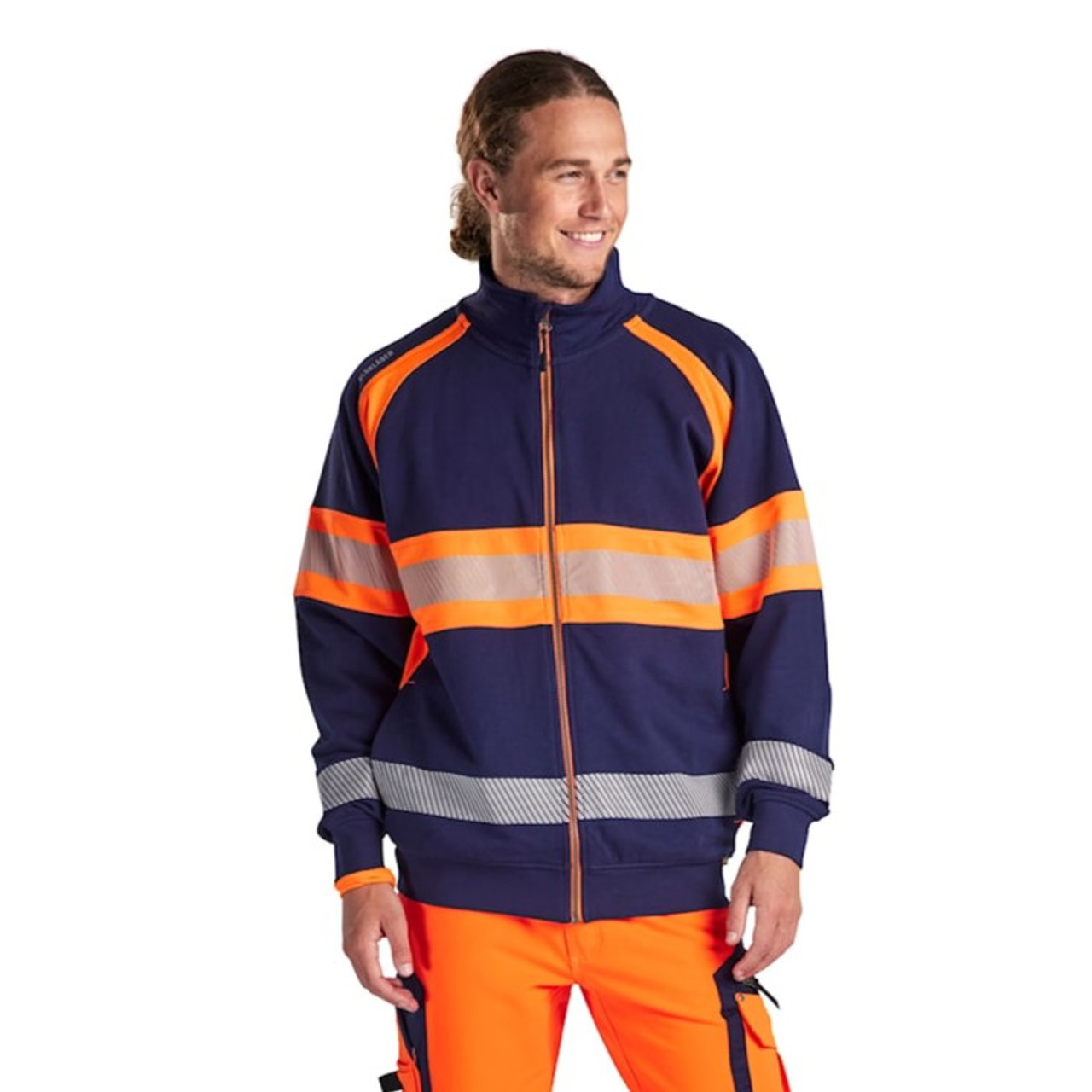 Experience the warmth of the Blaklader Jacket pullover designed for active professionals.